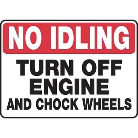 Accuform NO IDLING Safety Sign TURN OFF MTKC501XP MTKC501XP